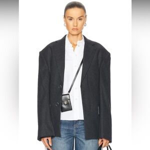 Helmut Lang Driver Boxy Oversized Blazer in black